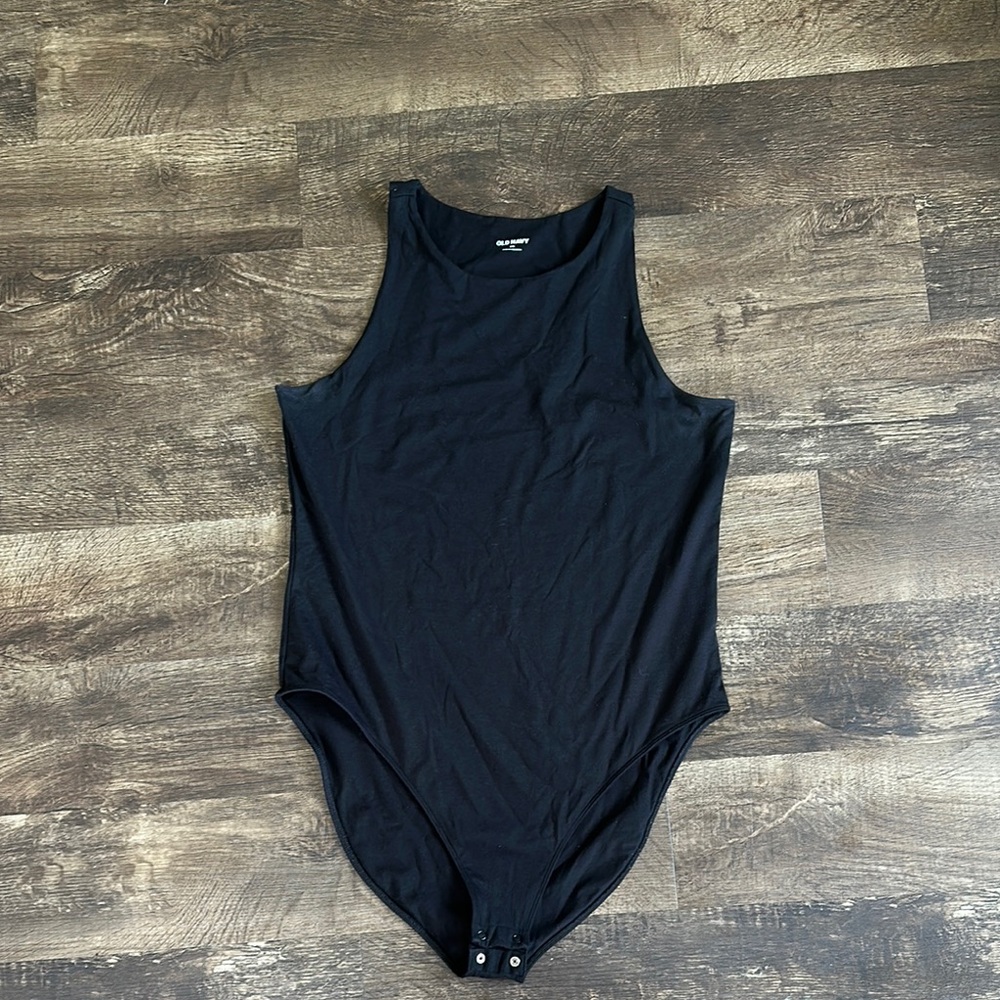 Old Navy Black Sleeveless Bodysuit